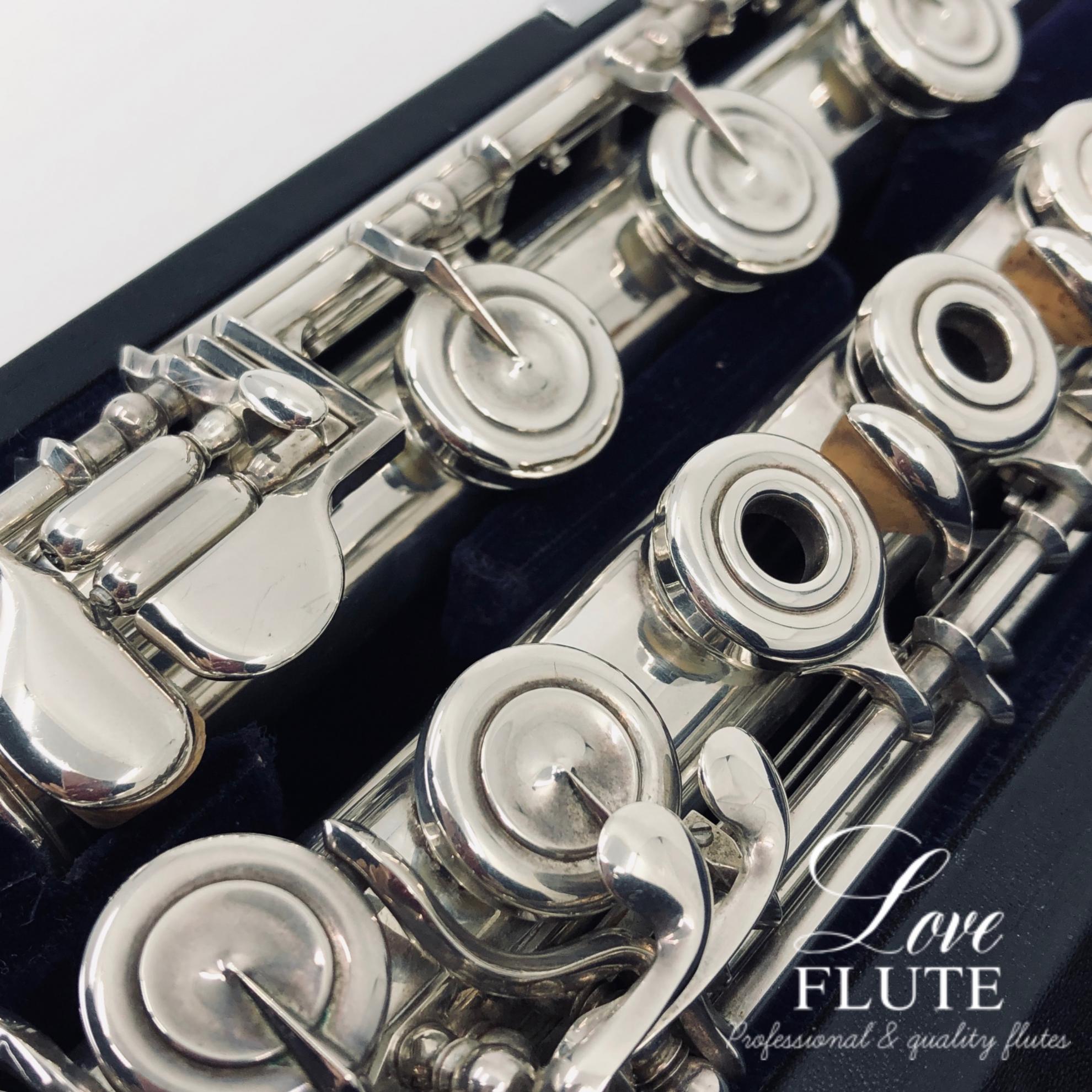 1207/□Artley フルート アーティスト sterling刻印在 銀製 重さ482g程 ケース付き 管楽器 VINTAGE Artist Artley USA 7-0 SILVER FLUTE with Case UNTESTED